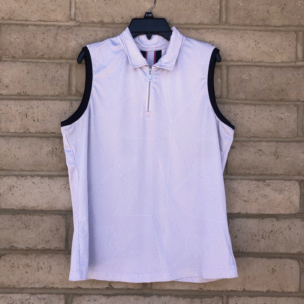 GGblue Sleeveless Zip Polo Tank Women's Golf Shirt